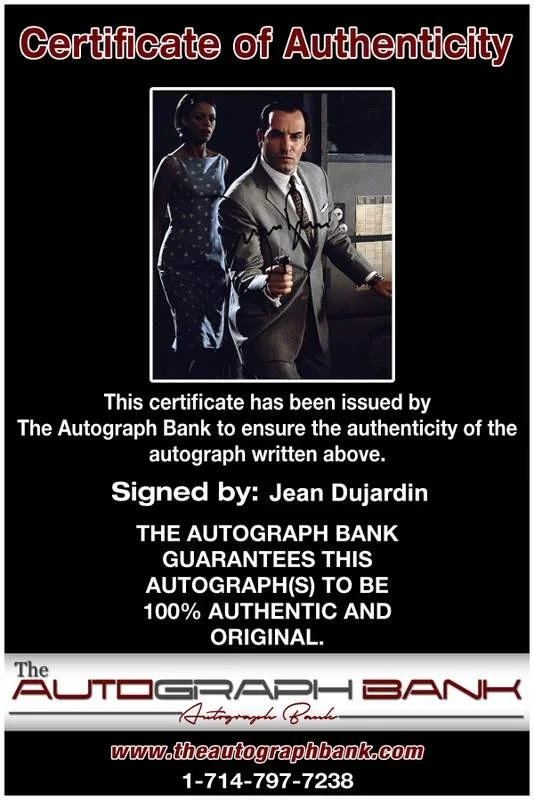 Jean Dujardin — Jean Dujardin signed celebrity 8x10 photo W/Cert Autograph 0295, image 2