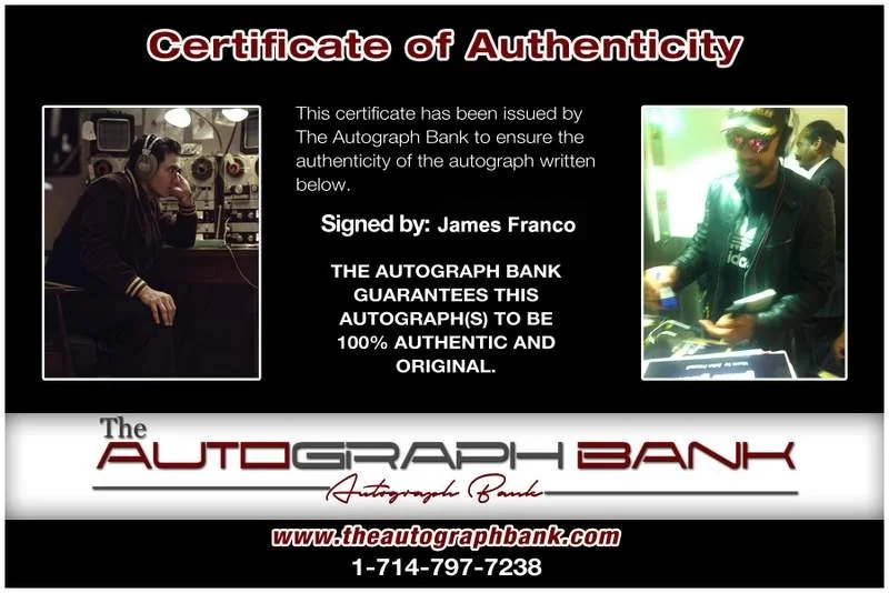 James Franco — James Franco signed celebrity 8x10 photo W/Cert Autograph 0272, изображение 2