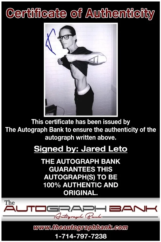 Jared Leto — Jared Leto authentic signed celebrity 8x10 photo W/Cert Autographed 132716a1, изображение 2