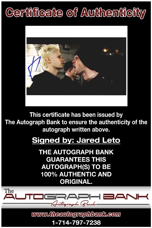 Jared Leto — Jared Leto authentic signed celebrity 8x10 photo W/Cert Autographed 132716b1, image 2
