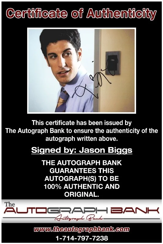 Jason Biggs — Jason Biggs authentic signed celebrity 8x10 photo W/Cert Autographed 132716a1, изображение 2