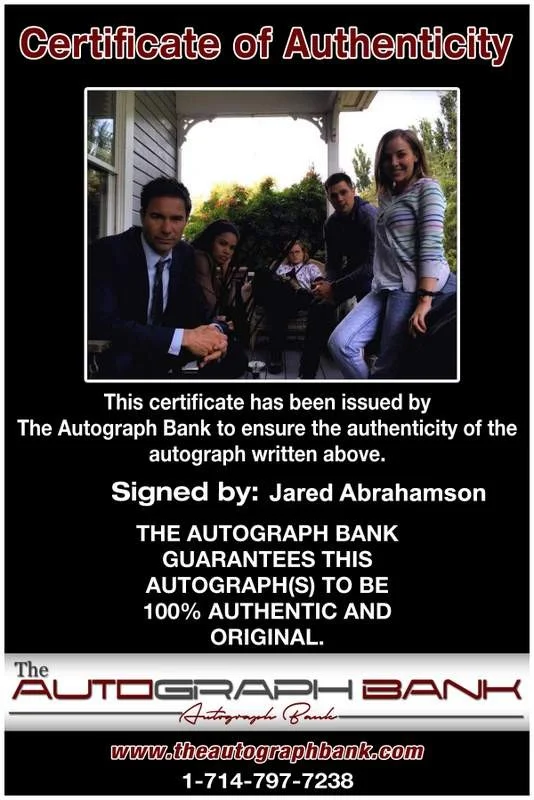 Jared Abrahamson — Jared Abrahamson signed celebrity 8x10 photo W/Cert Autograph 0001, image 2