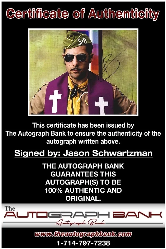 Jason Schwartzman — Jason Schwartzman authentic signed 8x10 photo |CERT Autographed 132716e1, изображение 2