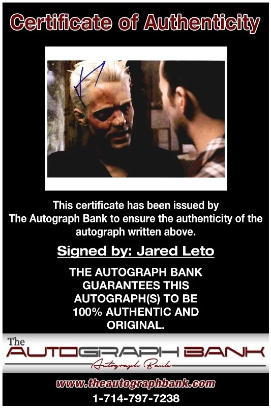 Jared Leto — Jared Leto authentic signed celebrity 8x10 photo W/Cert Autographed 132716d1, изображение 2
