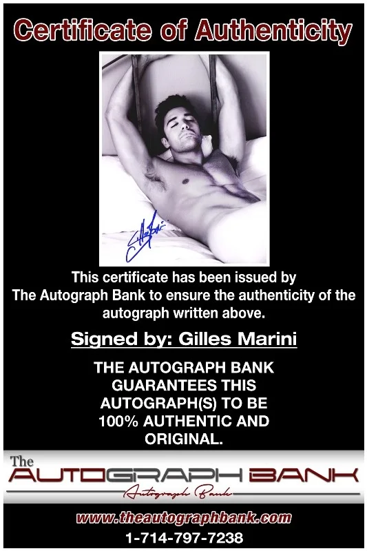 Gilles Marini — Gilles Marini authentic signed celebrity 8x10 photo W/Cert Autographed 132716a1, изображение 2