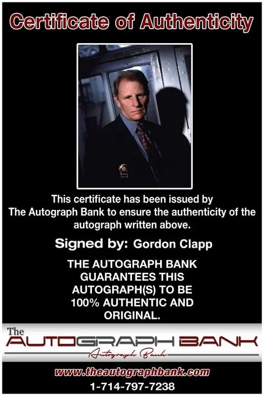 Gordon Clapp — Gordon Clapp signed celebrity 8x10 photo W/Cert Autograph 0225, изображение 2
