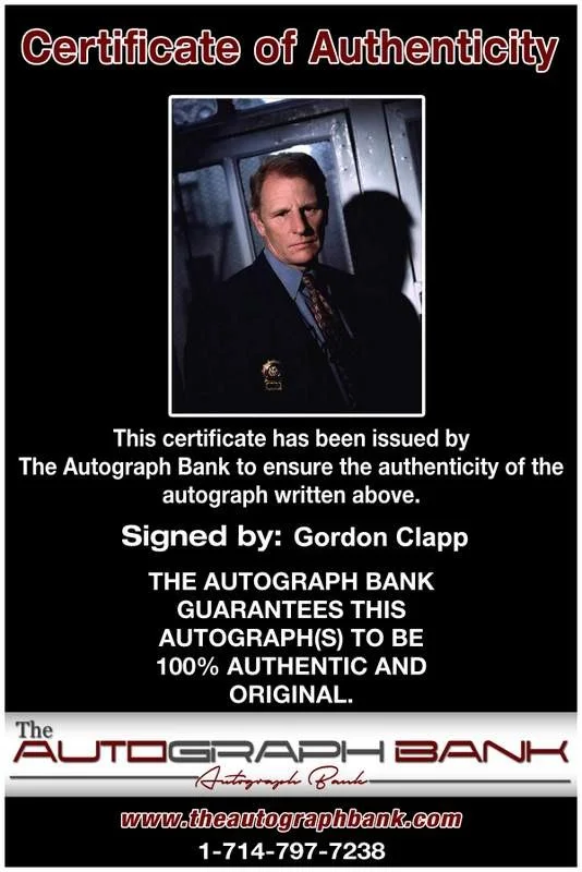 Gordon Clapp — Gordon Clapp signed celebrity 8x10 photo W/Cert Autograph 0226, изображение 2