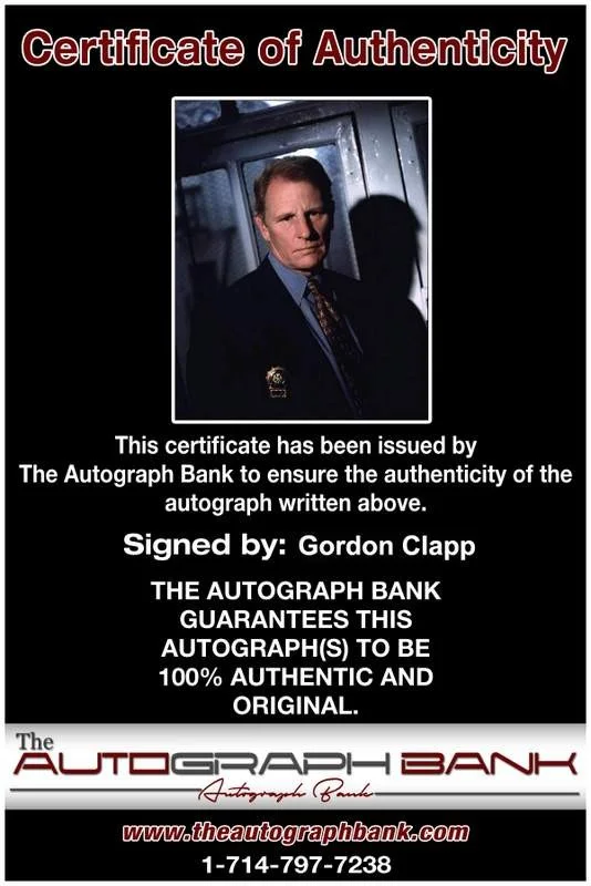 Gordon Clapp — Gordon Clapp signed celebrity 8x10 photo W/Cert Autograph 0228, изображение 2