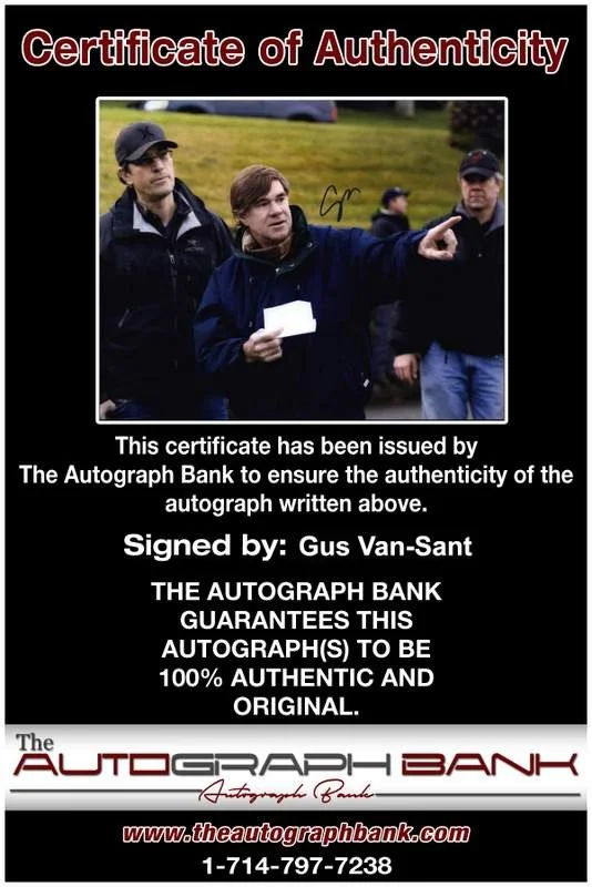 Gus Van-Sant — Gus Van-Sant signed celebrity 8x10 photo W/Cert Autograph 0002, изображение 2
