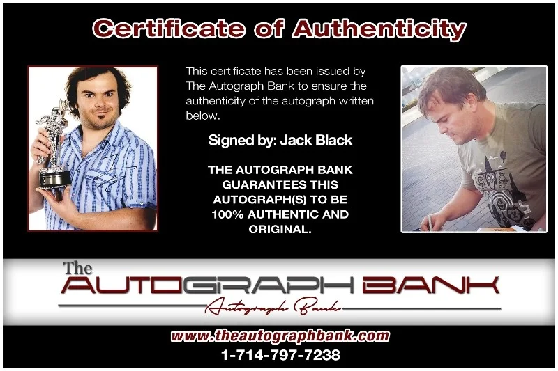 Jack Black — Jack Black authentic signed celebrity 8x10 photo W/Cert Autographed 132716a1, изображение 2