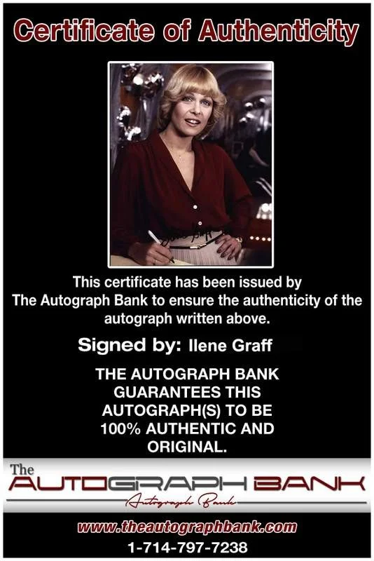Ilene Graff — Ilene Graff signed celebrity 8x10 photo W/Cert Autograph 0257, изображение 2