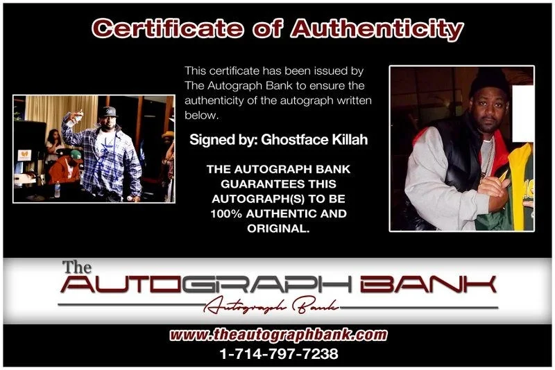 Ghostface Killah — Ghostface Killah Wu-Tang Clan authentic signed 10x15 photo W/ Certificate B9, изображение 2