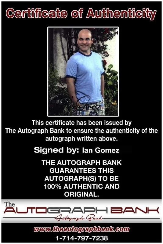 Ian Gomez — Ian Gomez signed celebrity 8x10 photo W/Cert Autograph 0256, image 2