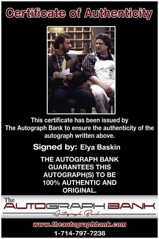 Elya Baskin — Elya Baskin signed celebrity 8x10 photo W/Cert Autograph 0191, изображение 2