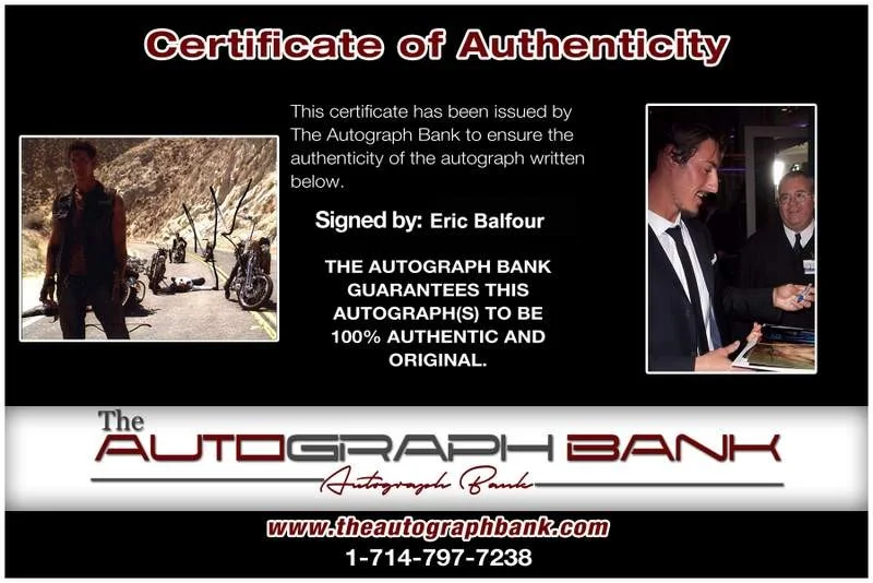 Eric Balfour — Eric Balfour signed celebrity 8x10 photo W/Cert Autograph 0200, изображение 2