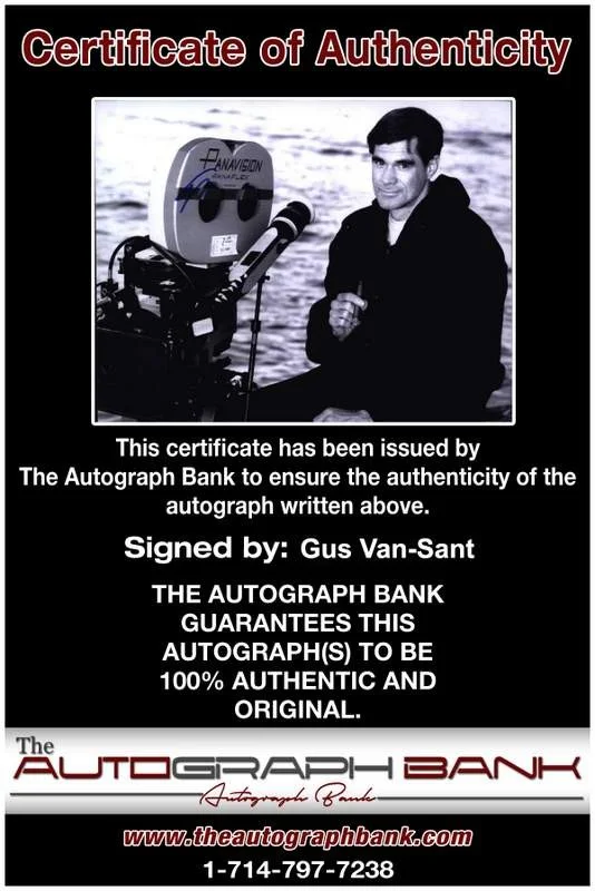 Gus Van-Sant — Gus Van-Sant signed celebrity 8x10 photo W/Cert Autograph 0001, изображение 2