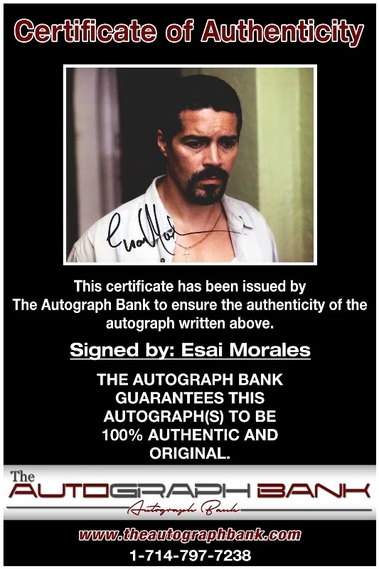 Esai Morales — Esai Morales authentic signed celebrity 8x10 photo W/Cert Autographed 132716e1, image 2