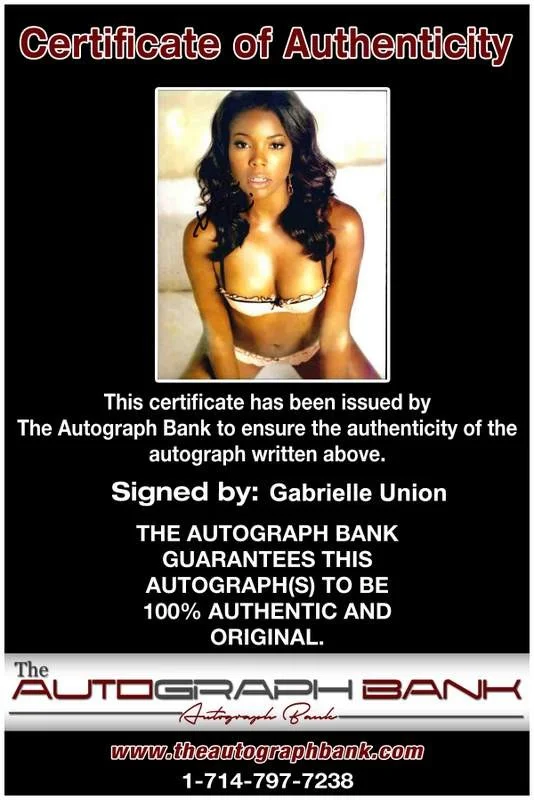 Gabrielle Union — Gabrielle Union signed celebrity 8x10 photo W/Cert Autograph 0126, изображение 2