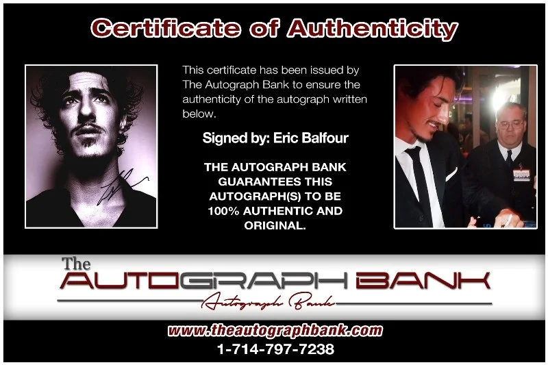 Eric Balfour — Eric Balfour authentic signed celebrity 8x10 photo W/Cert Autographed 132716a1, изображение 2