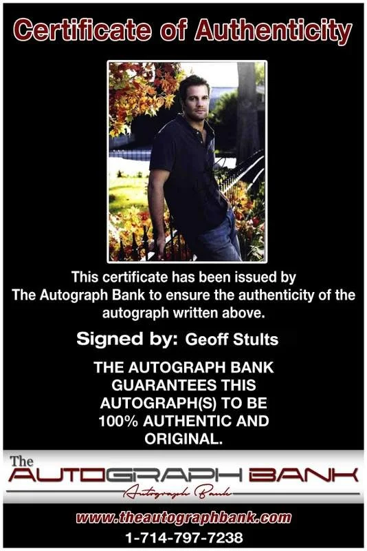Geoff Stults — Geoff Stults signed celebrity 8x10 photo W/Cert Autograph 0133, image 2