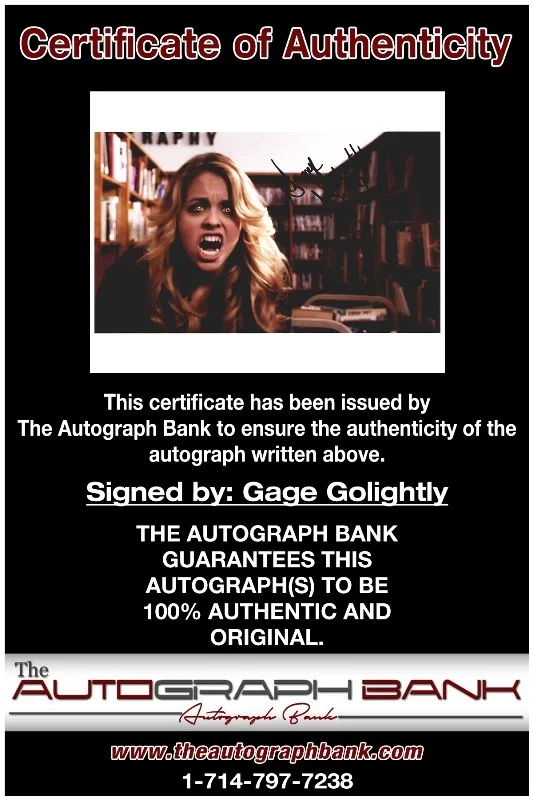 Gage Golightly — Gage Golightly authentic signed celebrity 8x10 photo W/Cert Autographed 132716a1, изображение 2