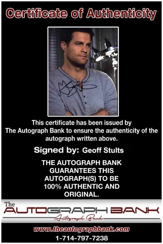 Geoff Stults — Geoff Stults signed celebrity 8x10 photo W/Cert Autograph 0131, image 2