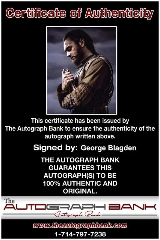 George Blagden — George Blagden signed celebrity 8x10 photo W/Cert Autograph 0220, изображение 2