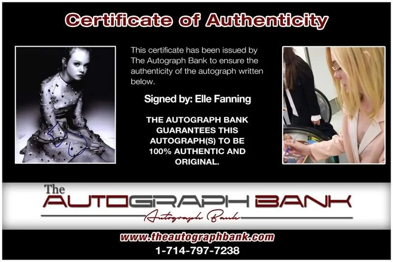 Elle Fanning — Elle Fanning authentic signed celebrity 8x10 photo W/Cert Autographed A0001, image 2