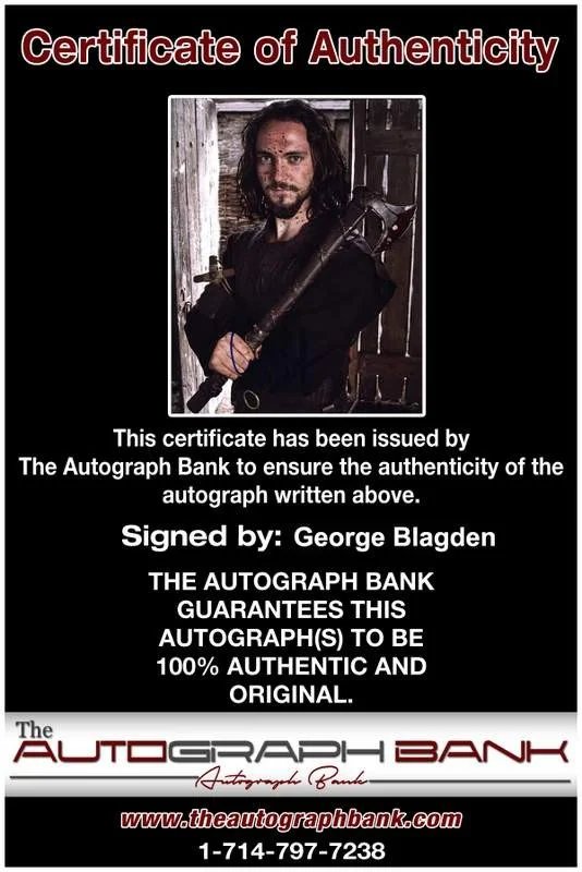 George Blagden — George Blagden signed celebrity 8x10 photo W/Cert Autograph 0219, изображение 2