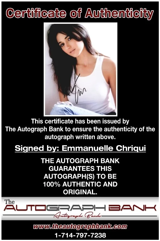 Emmanuelle Chriqui — Emmanuelle Chriqui authentic signed 8x10 photo |CERT Autographed 132716b1, изображение 2
