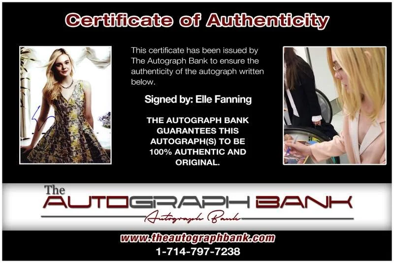 Elle Fanning — Elle Fanning authentic signed celebrity 8x10 photo W/Cert Autographed A0009, изображение 2
