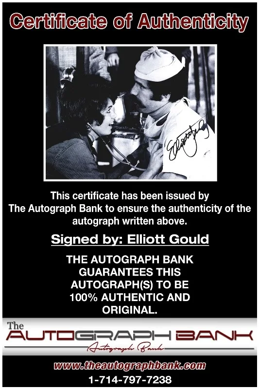 Elliot Gould — Elliot Gould authentic signed celebrity 8x10 photo W/Cert Autographed 132716b1, изображение 2
