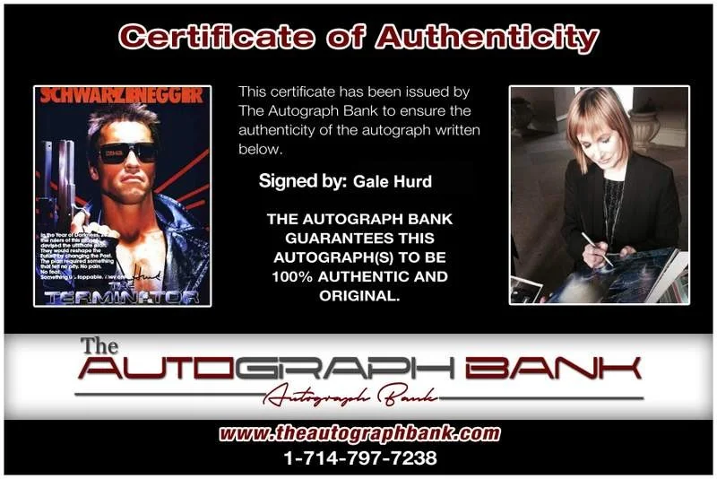 Gale Hurd — Gale Hurd signed celebrity 8x10 photo W/Cert Autograph 0127, изображение 2