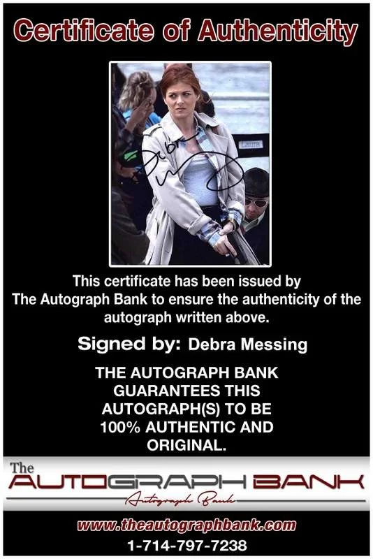 Debra Messing — Debra Messing signed celebrity 8x10 photo W/Cert Autograph 0113, изображение 2