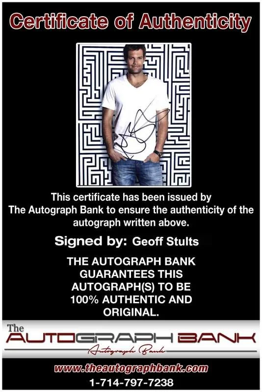 Geoff Stults — Geoff Stults signed celebrity 8x10 photo W/Cert Autograph 0130, image 2