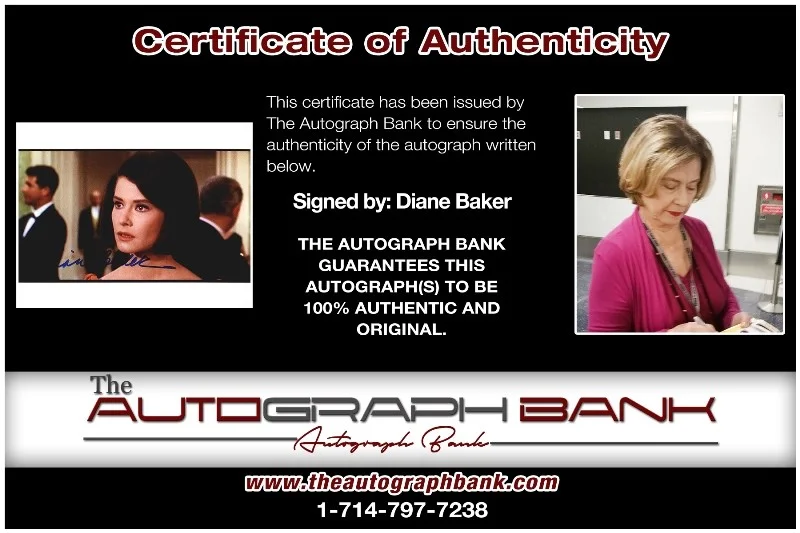 Diane Baker — Diane Baker authentic signed celebrity 8x10 photo W/Cert Autographed 132716b1, изображение 2