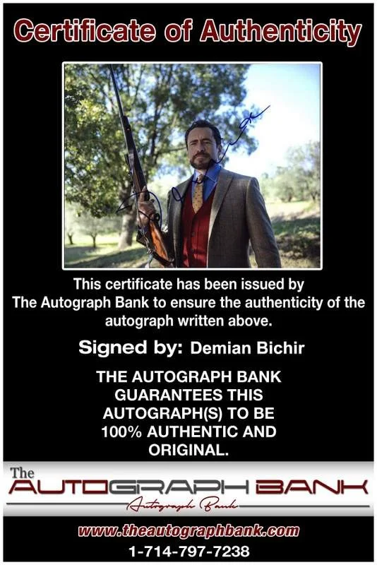 Demian Bichir — Demian Bichir signed celebrity 8x10 photo W/Cert Autograph 0151, image 2