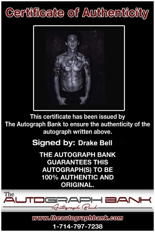 Drake Bell — Drake Bell signed celebrity 8x10 photo W/Cert Autograph 0162, изображение 2