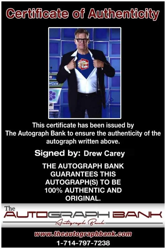 Drew Carey — Drew Carey signed celebrity 8x10 photo W/Cert Autograph 0172, изображение 2