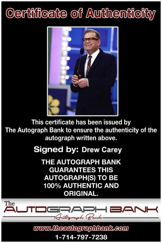 Drew Carey — Drew Carey signed celebrity 8x10 photo W/Certificate (132716a1), image 2