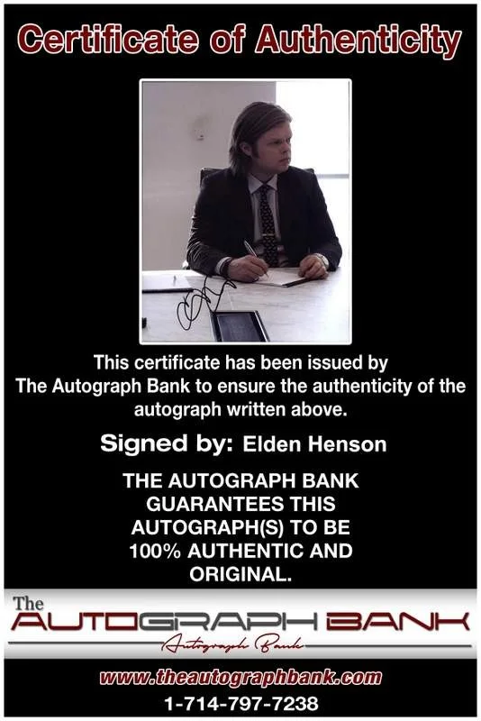 Elden Henson — Elden Henson signed celebrity 8x10 photo W/Cert Autograph 0187, изображение 2