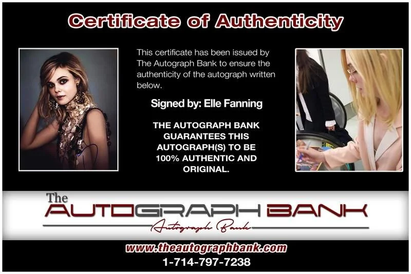 Elle Fanning — Elle Fanning authentic signed celebrity 8x10 photo W/Cert Autographed A0005, image 2