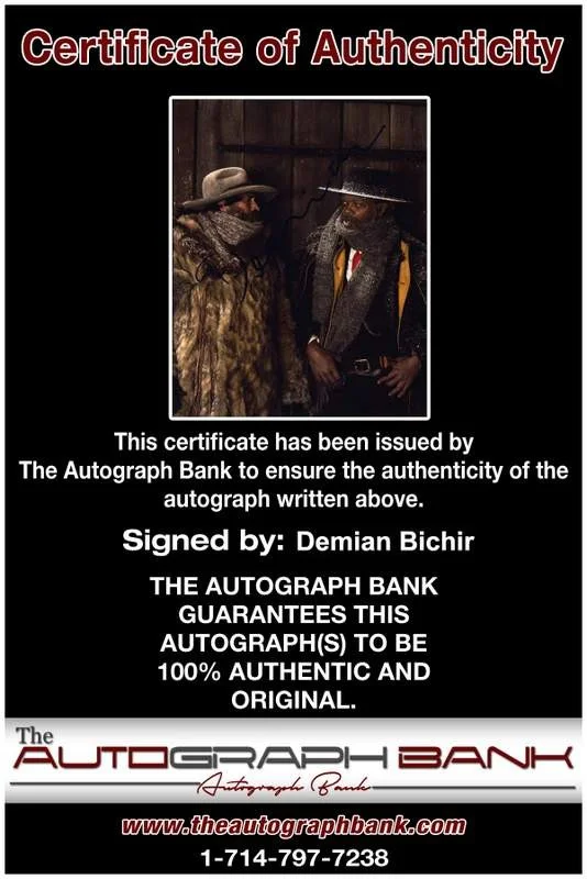 Demian Bichir — Demian Bichir signed celebrity 8x10 photo W/Cert Autograph 0150, image 2