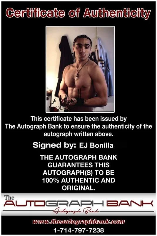 Ej Bonilla — Ej Bonilla signed celebrity 8x10 photo W/Cert Autograph 0185, изображение 2
