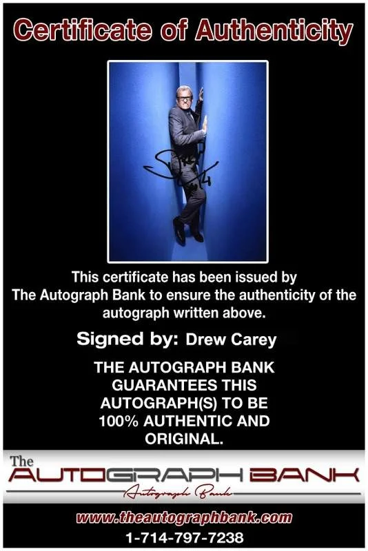 Drew Carey — Drew Carey signed celebrity 8x10 photo W/Cert Autograph 0174, image 2