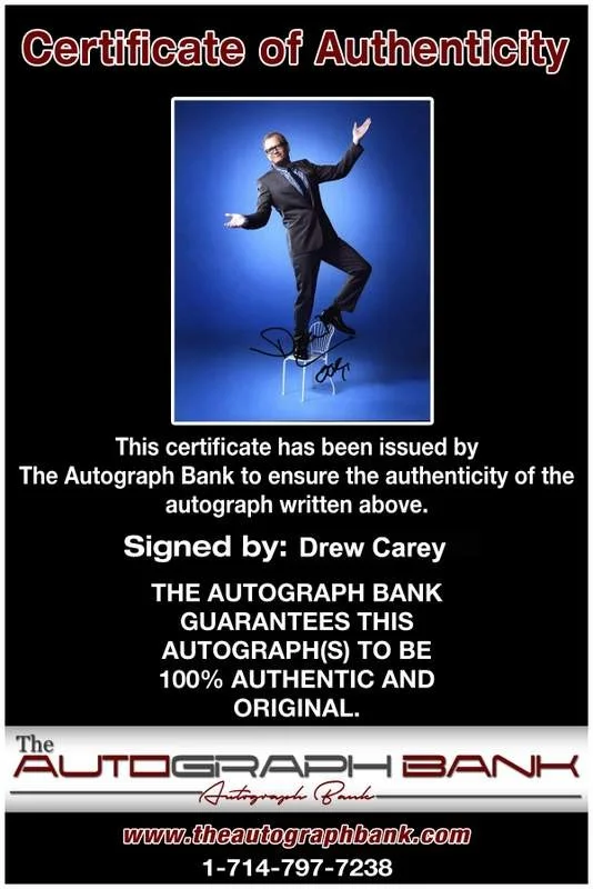 Drew Carey — Drew Carey signed celebrity 8x10 photo W/Cert Autograph 0176, image 2