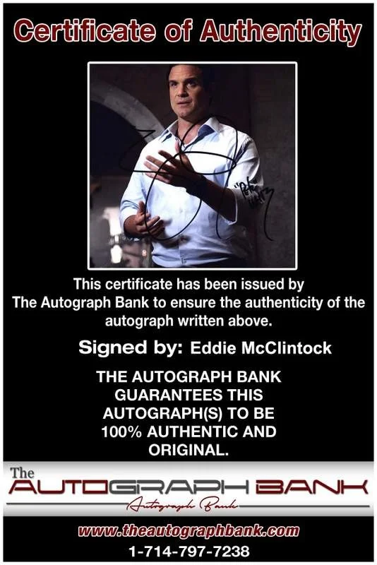 Eddie Mcclintock — Eddie Mcclintock signed celebrity 8x10 photo W/Cert Autograph 0181, изображение 2