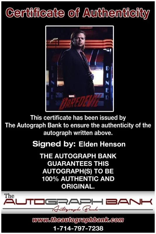 Elden Henson — Elden Henson signed celebrity 8x10 photo W/Cert Autograph 0186, изображение 2