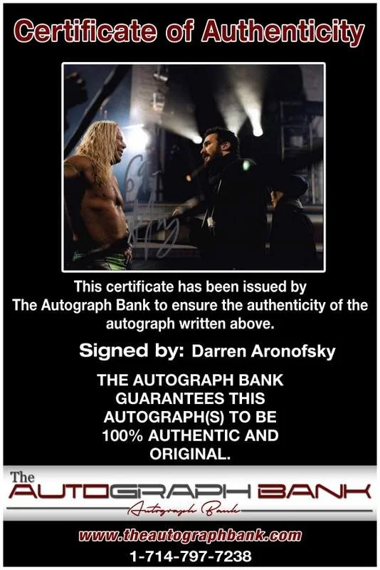 Darren Aronofsky — Darren Aronofsky signed celebrity 8x10 photo W/Cert Autograph 0001, изображение 2
