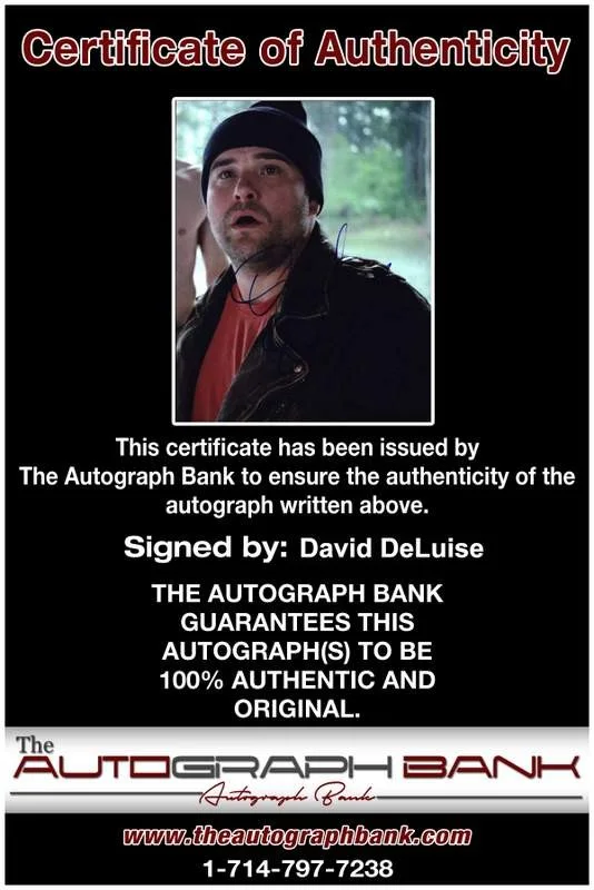 David Deluise — David Deluise signed celebrity 8x10 photo W/Cert Autograph 0140, изображение 2
